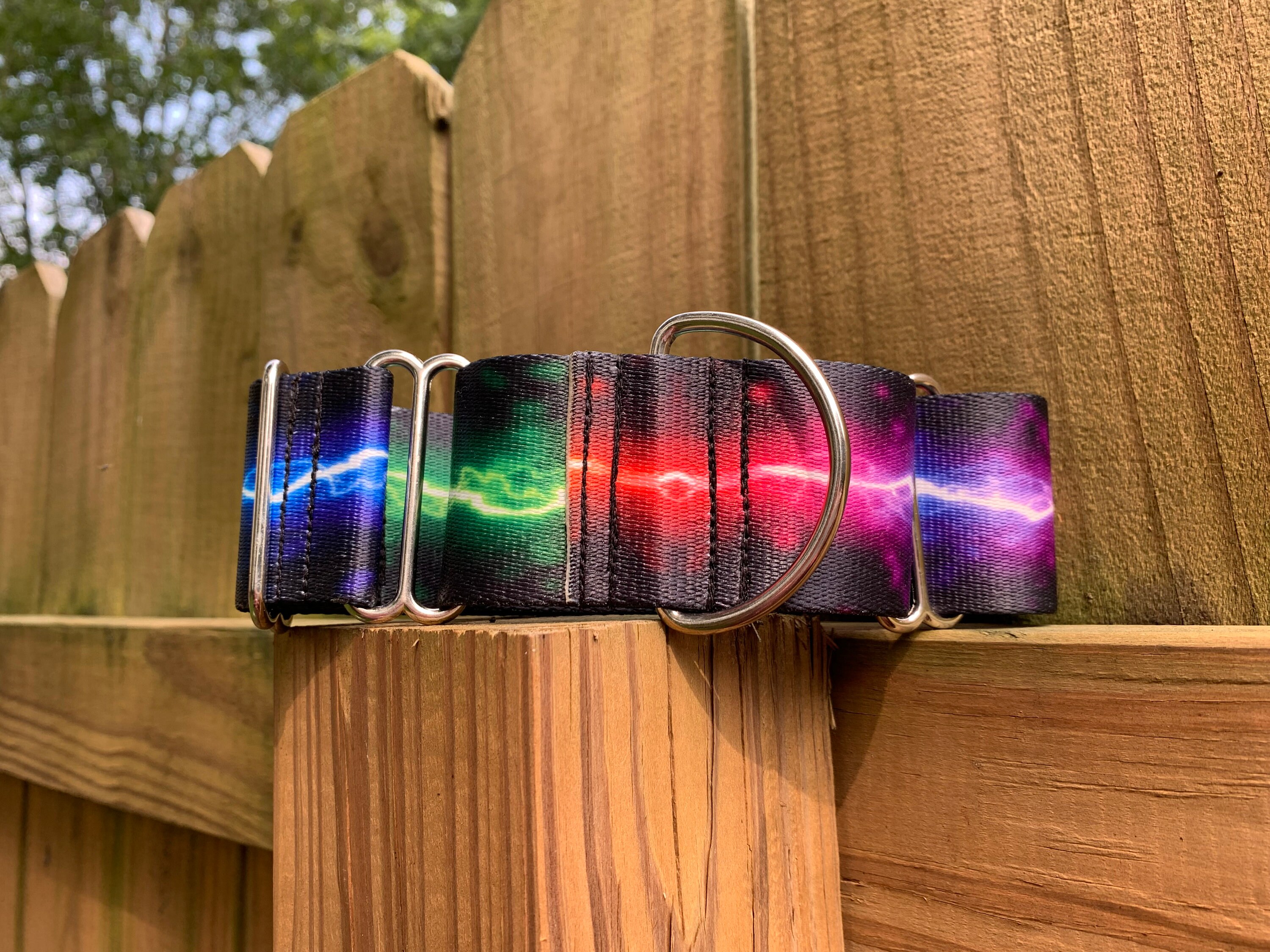 Rainbow Lightning Dog Collar Etsy