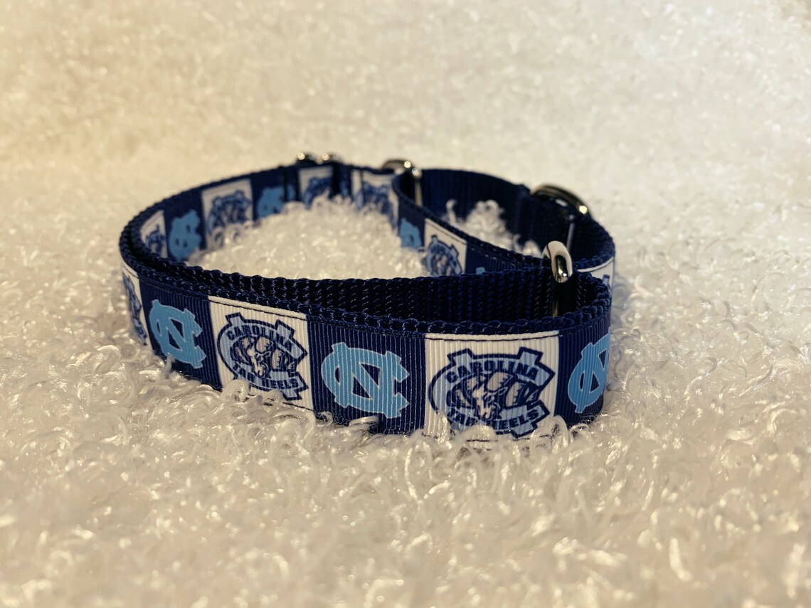 UNC Tar Heels Dog Collar Tar Heels Collar UNC Adjustable Dog Etsy