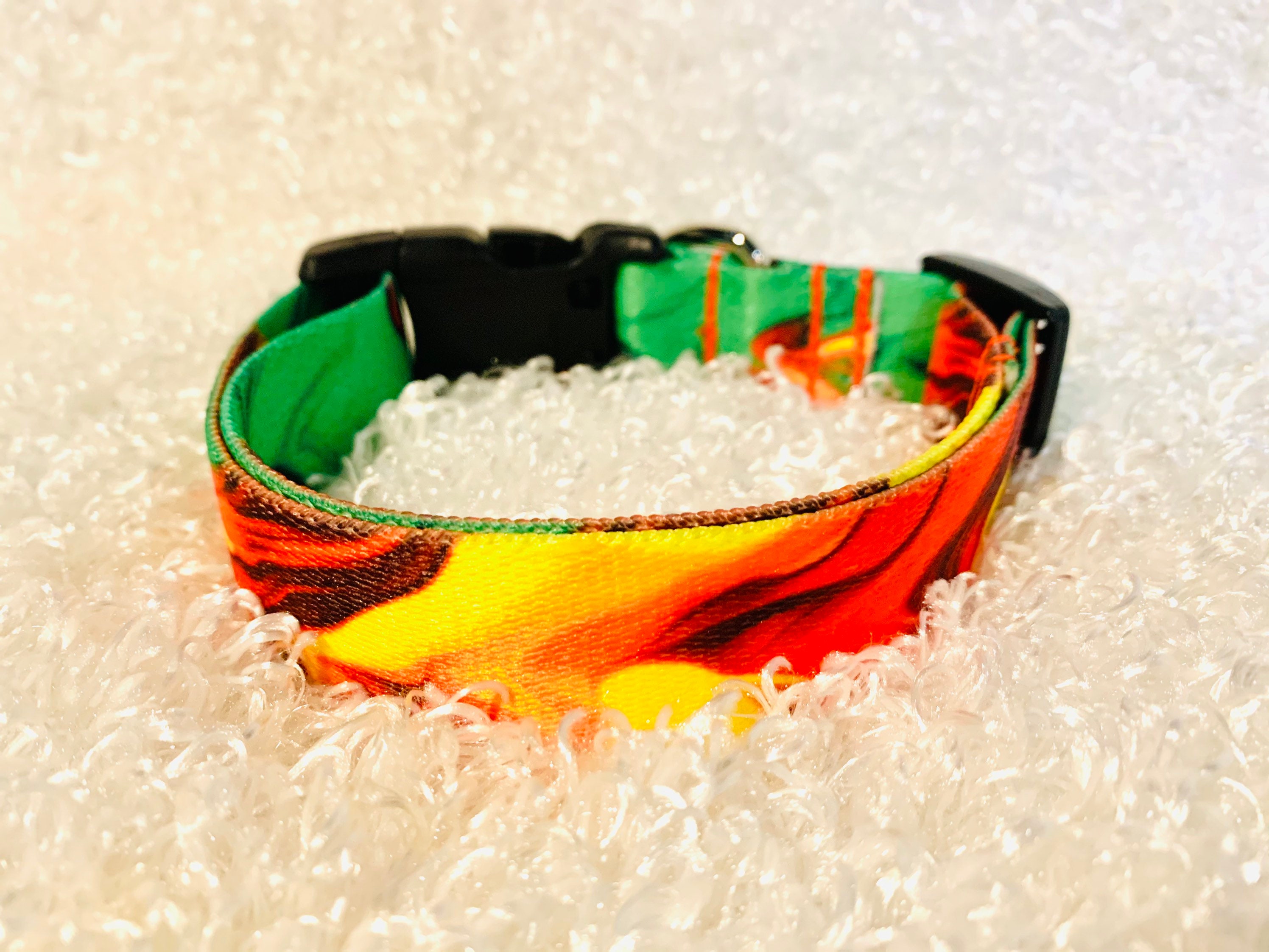 Wicked Rasta Dog Collar Multiple Sizes 3/4 or 1 or | Etsy