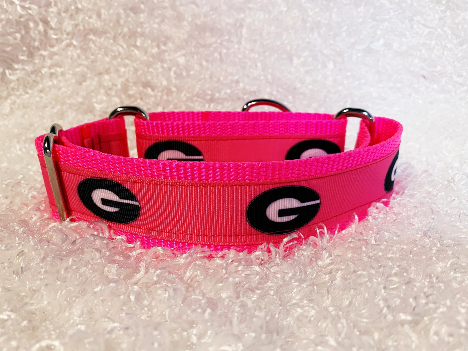 Pink UGA Dog Collar Etsy