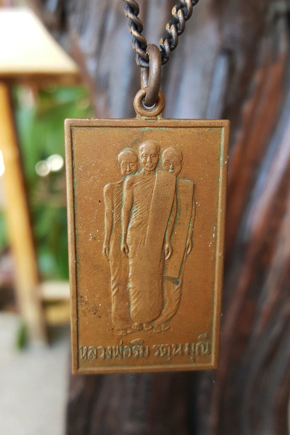 Private Collection: Solid Bronze Three Monk Necklace Dog Tag Style -   Canada