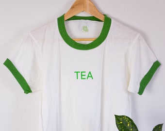 Tea Unisex Screen Print Ringer Tee