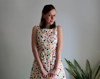 Rainbow Confetti Print Dress / Something to Celebrate Dress