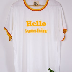 Hello Sunshine Unisex Screen Print Ringer Tee image 8