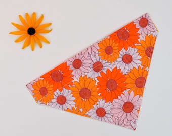 Sunflowers Organic Cotton Over the Collar Dog Bandana