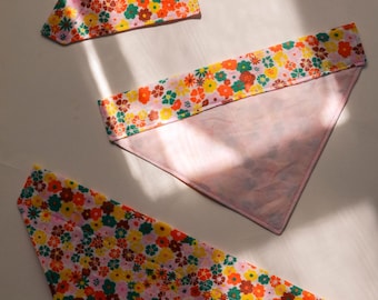Wildflowers Organic Cotton Over the Collar Dog Bandana