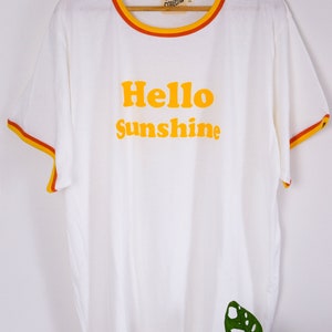 Hello Sunshine Unisex Screen Print Ringer Tee image 9