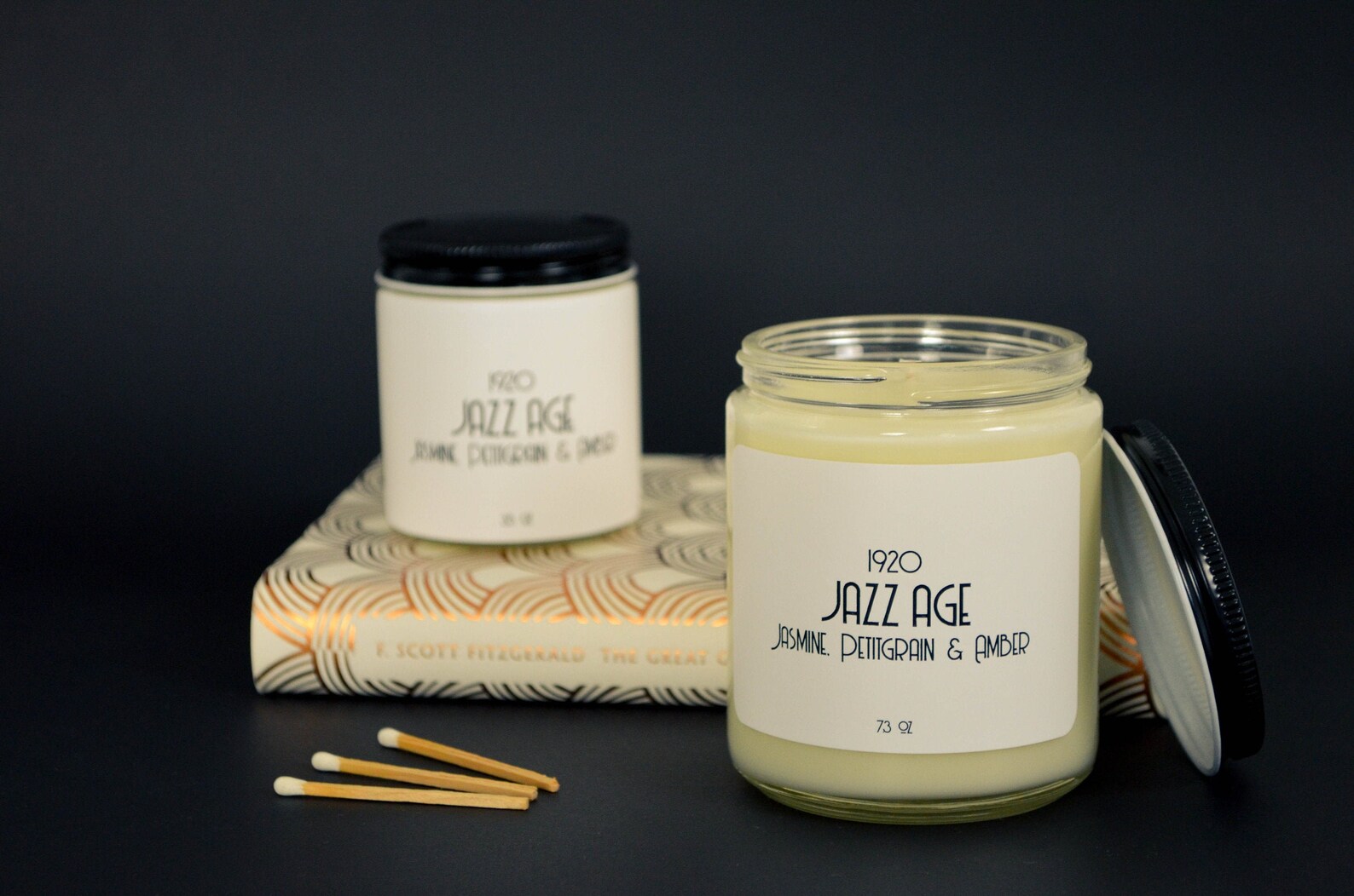 Jazz Age Scented Soy Candle 3.5 oz / Jasmine Petitgrain & Etsy