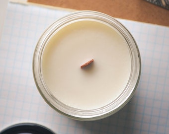 Florence Nightingale Wood Wick Unscented Soy Candle 7.2 oz (Phthalate Free)