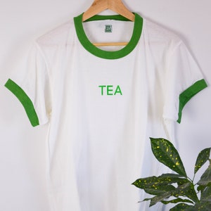 Tea Unisex Screen Print Ringer Tee 2X US letter