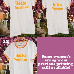 Hello Sunshine Unisex Screen Print Ringer Tee image 3