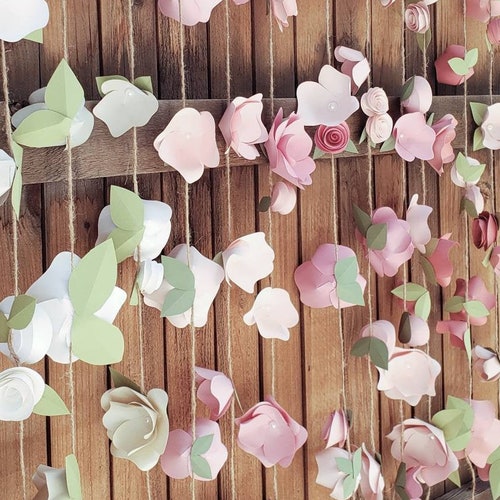 Paper Flower Garland Etsy