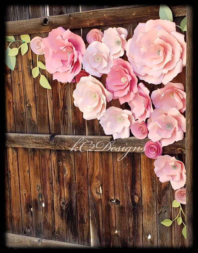 Paper Flowers. Paper Flower Wall. Wedding Decor. 2021 Wedding Etsy