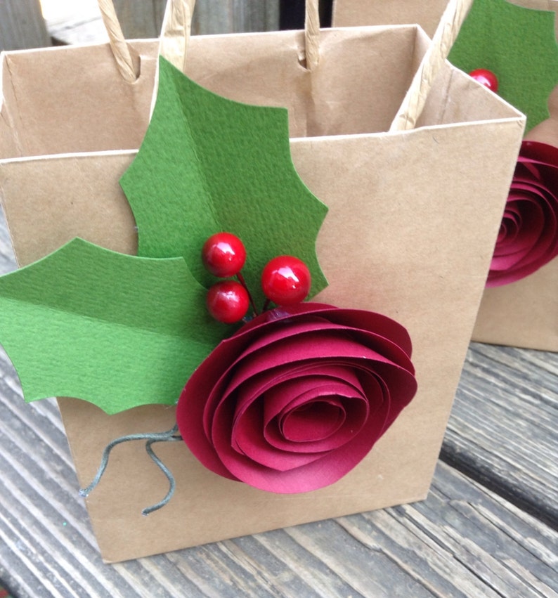 Gift Bags. Holiday Wrap. Gift Bag. Kraft Gift Bags. Shabby Etsy