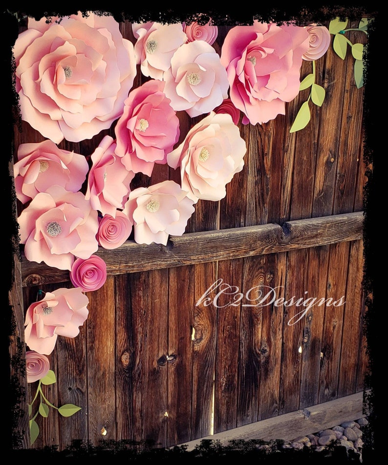 Paper Flowers. Paper Flower Wall. Wedding Decor. 2021 Wedding Etsy