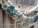 Paper Flower Garland teal garland Wedding Garland. Book page flowers 