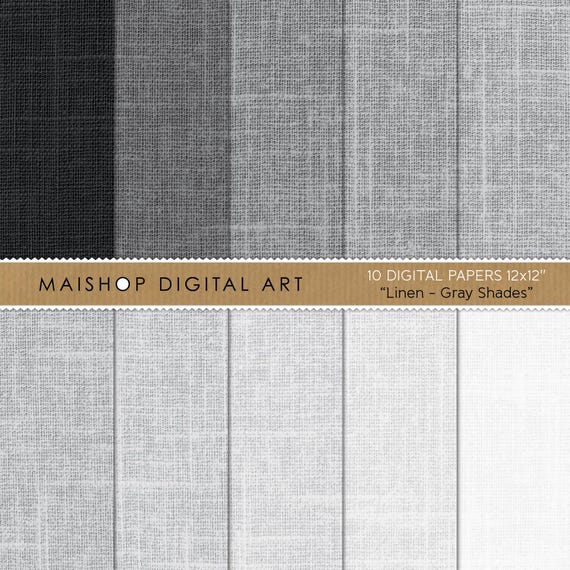 Digital Paper Linen "Gray Shades" Textured Neutral Backgrounds, Scrapbook Paper Instant Download for Invitations, Crafts...