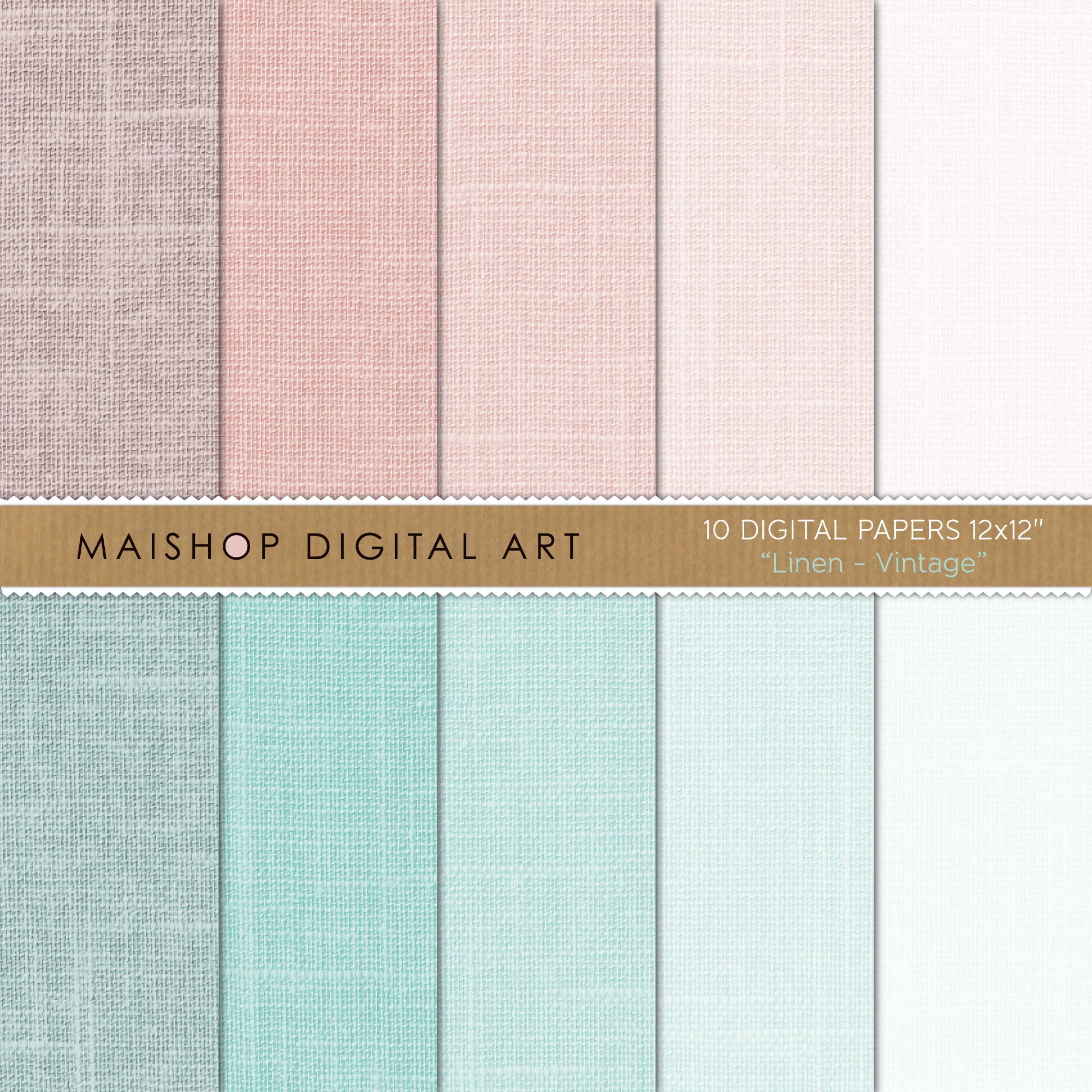 Linen Effect Paper Digital Paper Linen Textures, Commercial Use Digital Download for ...