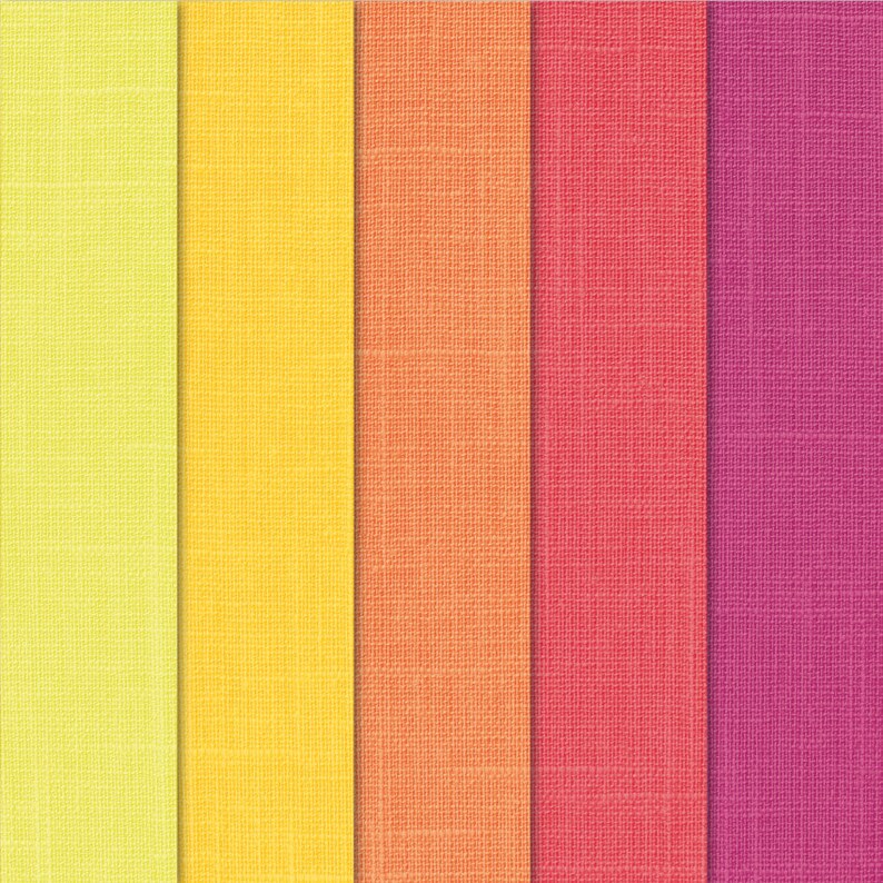 Rainbow Linen Digital Paper chromatic Scrapbook Etsy