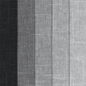 May include: A close-up of a textured fabric with vertical stripes in shades of gray. The fabric has a subtle woven pattern.