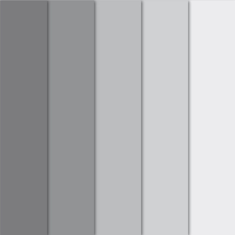 Solid Color Digital Paper 'gray Shades' Printable - Etsy
