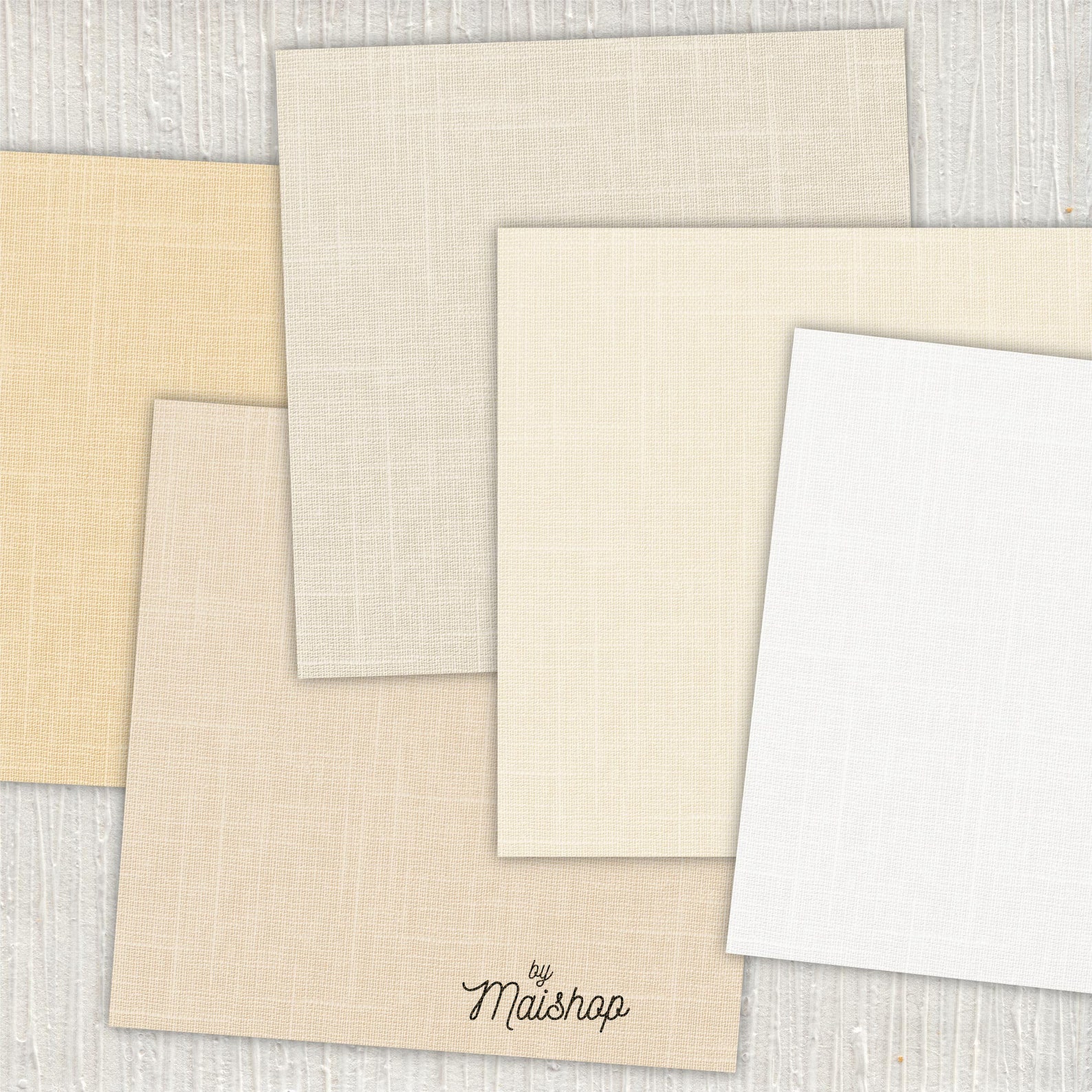 Digital Paper Linen Natural Scrapbook Paper Etsy