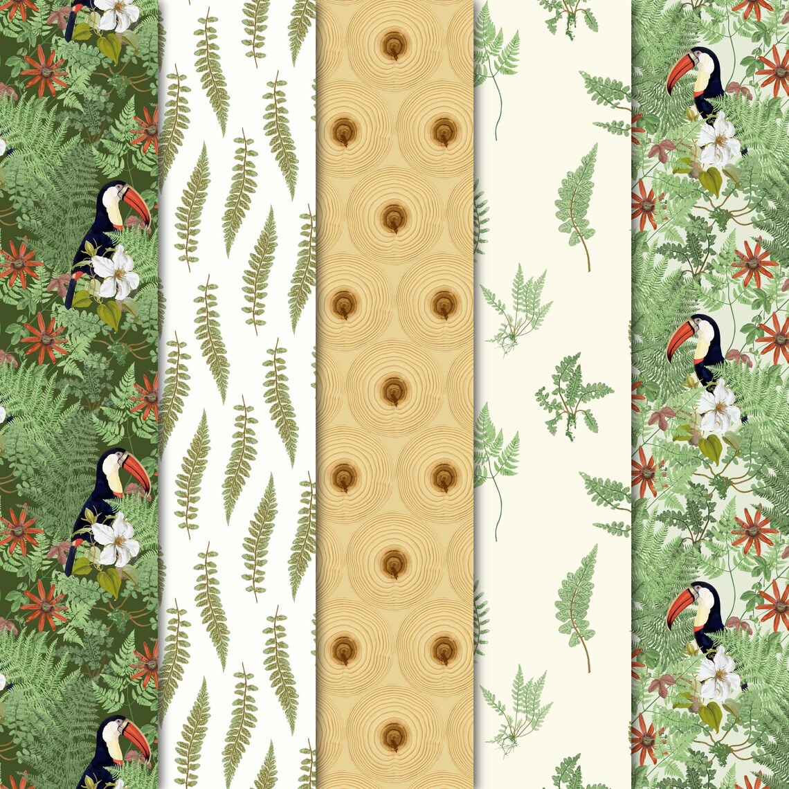 Tropical Digital Paper Pack I Printable Patterns I Instant Download ...