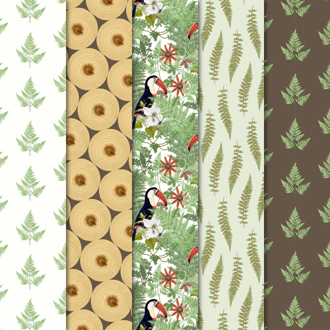 Tropical Digital Paper Pack I Printable Patterns I Instant Download ...