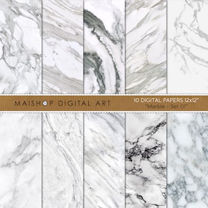 Seamless Marble Digital Paper, Marble Backgrounds, Scrapbooking Paper, Seamless Patterns Free Commercial Use ⎢ Marble Set 01