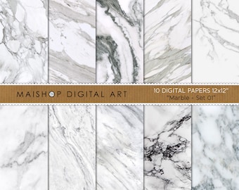 Seamless Marble Digital Paper, Marble Backgrounds, Scrapbooking Paper, Seamless Patterns Free Commercial Use ⎢ Marble Set 01