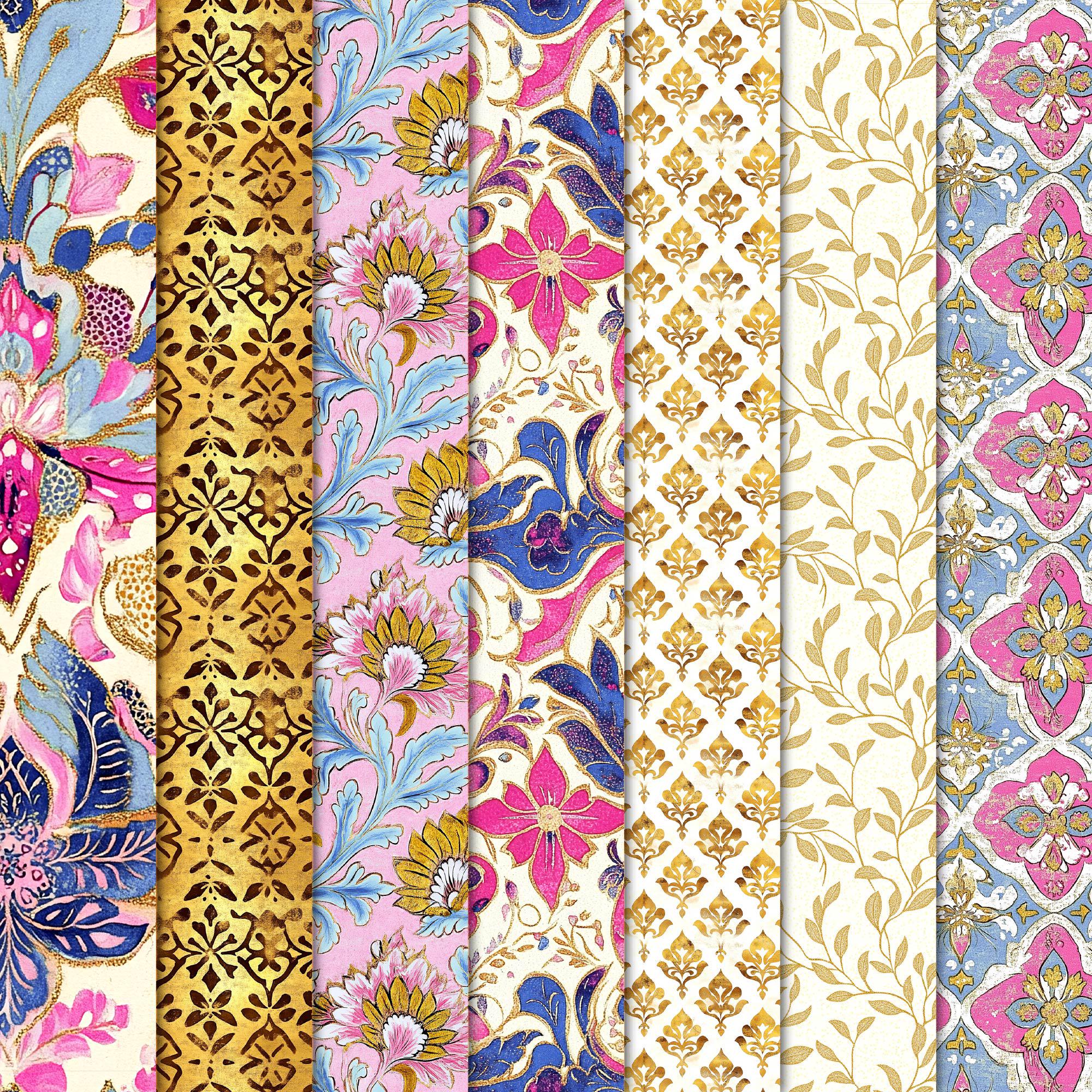 Boho Digital Papers • Seamless Bohemian Patterns • Printable ...