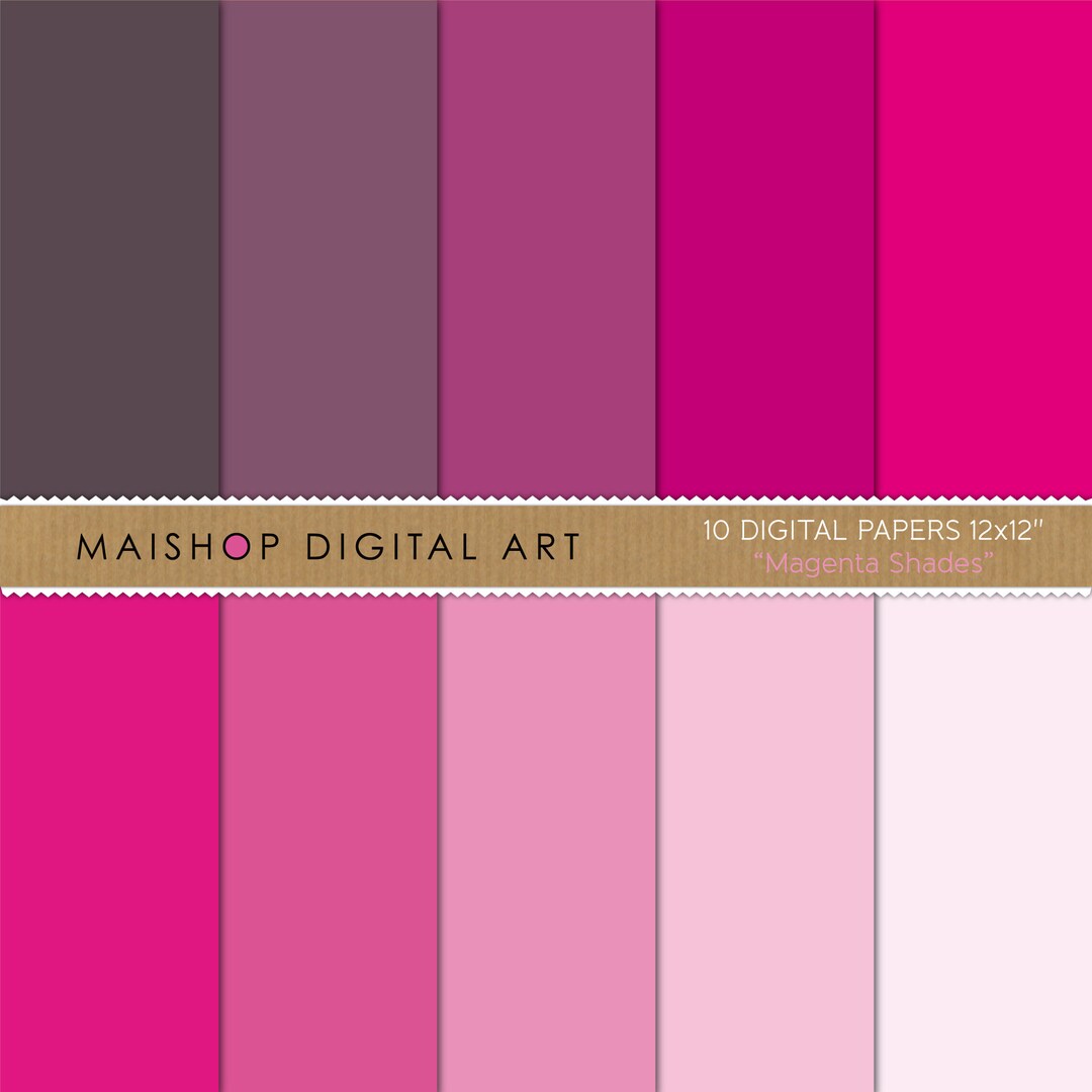 Solid Color Pink Digital Paper Printable, Instant Download Pink ...