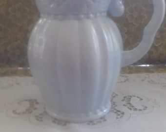 Beautiful vtg ceramic light blue pitcher