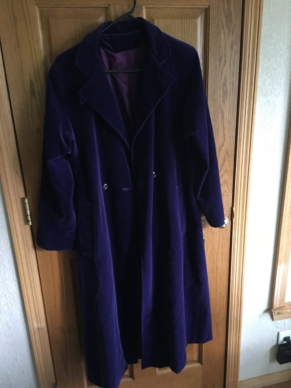 Deep plum purple vintage coat