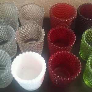 Thousand eyes /hobnail votive candle holders (ONE) Please read listing