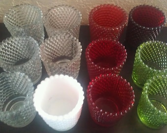 Thousand eyes /hobnail votive candle holders (ONE) Please read listing