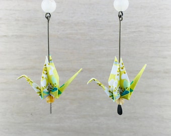 Origami crane earrings KAORI#15