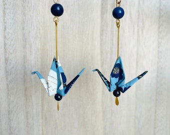 Origami crane earrings KAORI#37