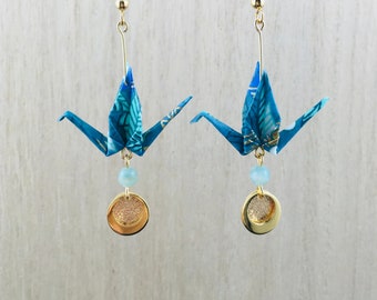 Origami crane earrings FANSHI#17