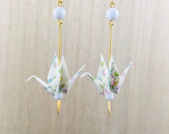 Origami crane earrings KAORI#05