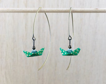 Origami boats earrings BOTO#09