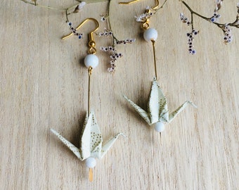 Origami crane earrings KAORI#30