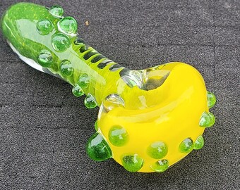 Yellow And Green Pipe Green Stardust Accents 4"