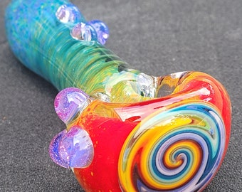 Rainbow Wig Wag Pink Slyme Accents Pipe 3.8"