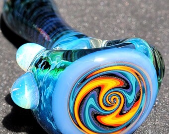 Large Fire and Ice Wig Wag Pipe 4.25"