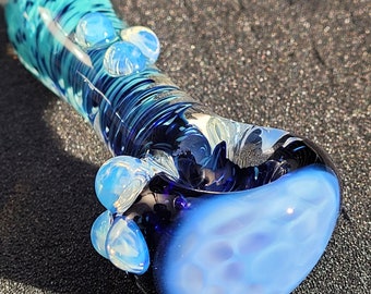 Small Blue Honeycomb Pipe 3.6"