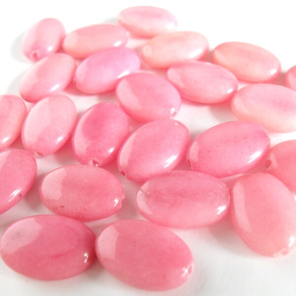 Pink Gemstone Oval Beads Morganite Beads, 20 Beads