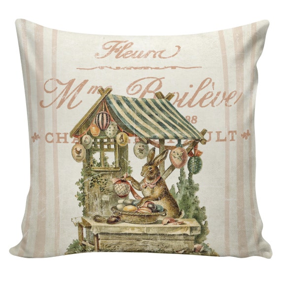 Easter Pillows Bunny Pillows Easter Decor Burlap Pillow Cover French Pillows Sofa Pillows Couch Pillow Cushion Covers Ehd0123