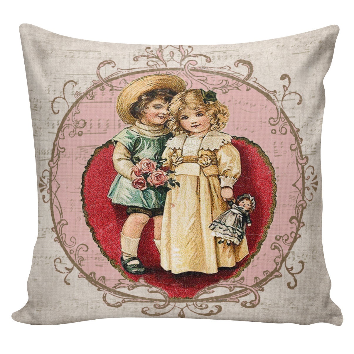 Valentine Pillow Love Pillow Romance French Style Throw Etsy