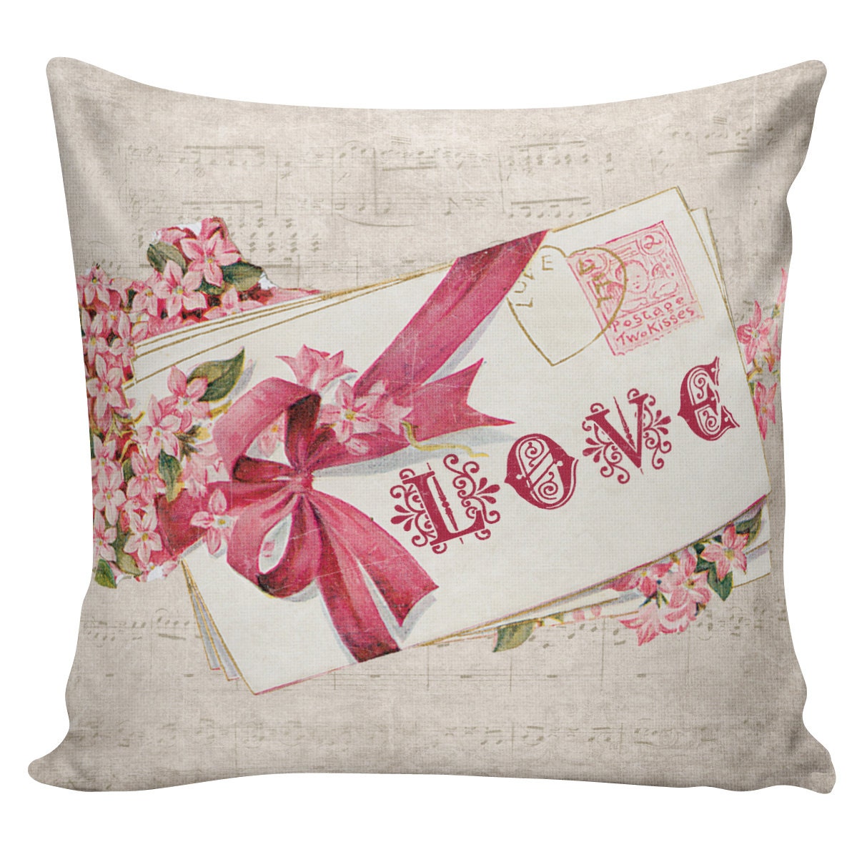 Valentine Pillow Love Pillow Romance French Style Throw Etsy